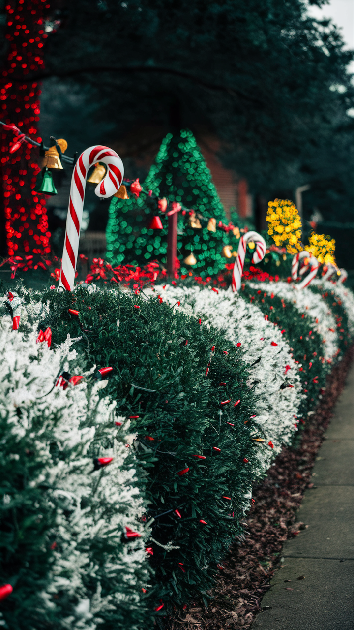 White and Red Christmas Lights Outside: 22 Ideas for Festive Holiday Décor