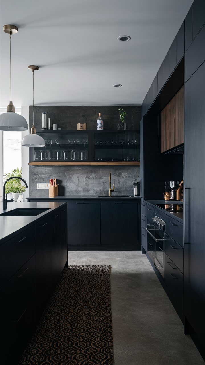 Dark Kitchen Design 23 Ideas: Sleek and Modern Aesthetic