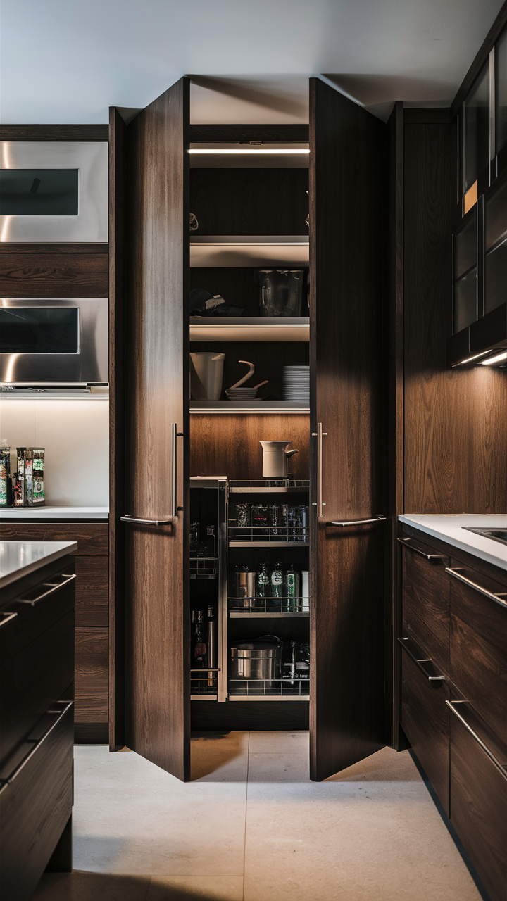 Hidden Pantry 21 Ideas for a Sleek and Organized Kitchen