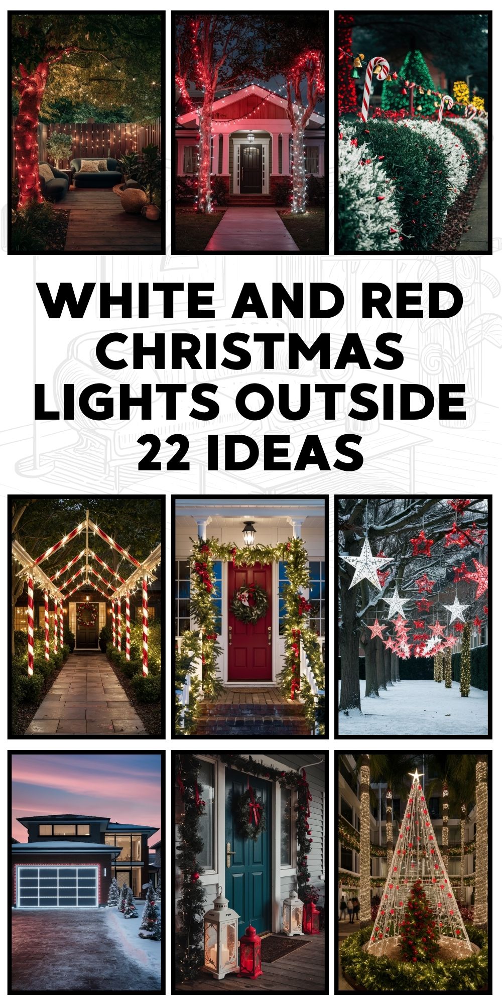 White and Red Christmas Lights Outside: 22 Ideas for Festive Holiday Décor