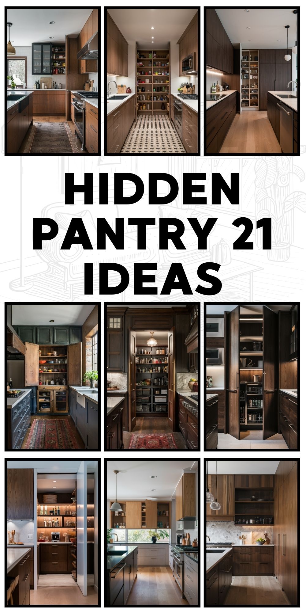 Hidden Pantry 21 Ideas for a Sleek and Organized Kitchen