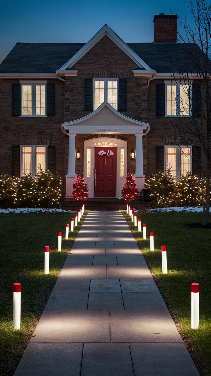 White and Red Christmas Lights Outside: 22 Ideas for Festive Holiday Décor