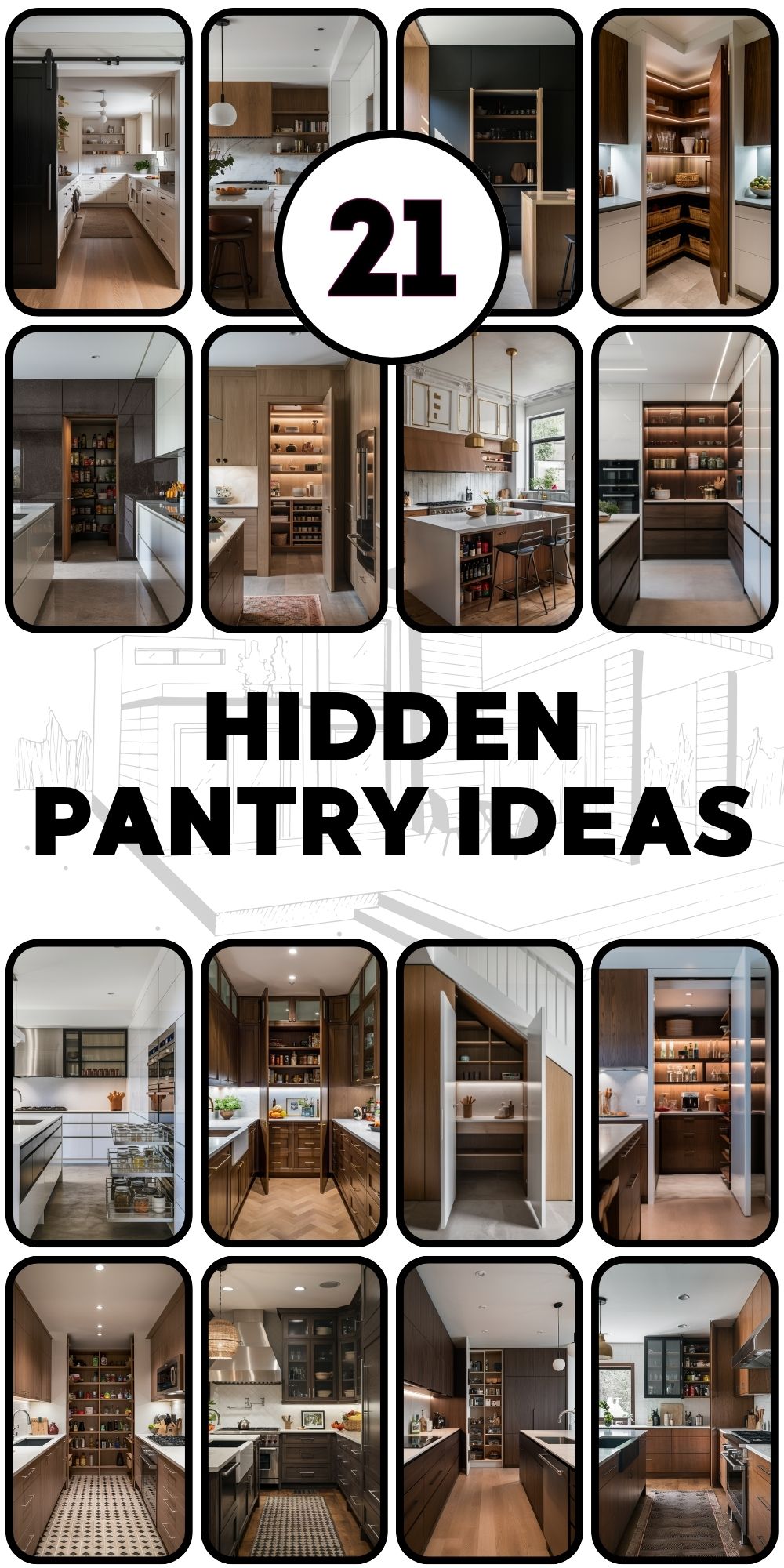 Hidden Pantry 21 Ideas for a Sleek and Organized Kitchen