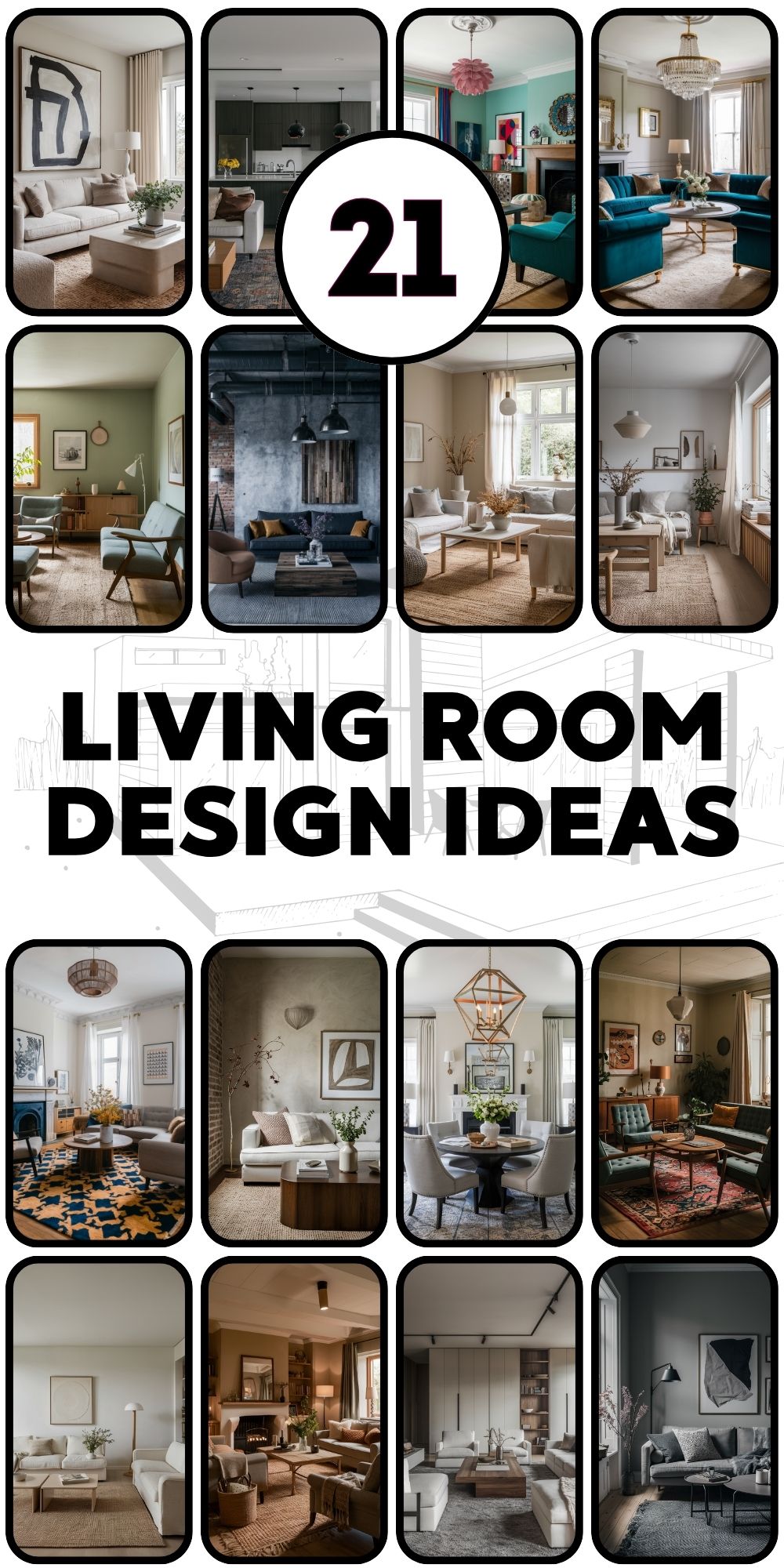 Living Room Design 21 Ideas for Your Home: Transform Your Space