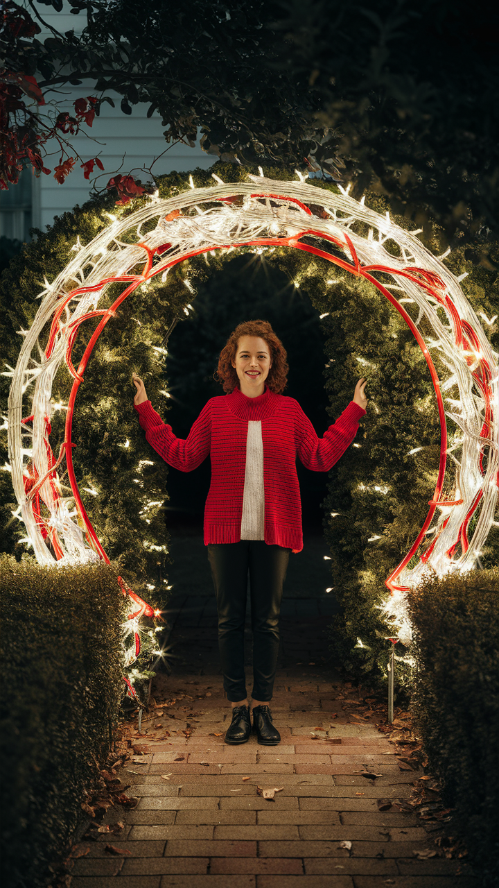 White and Red Christmas Lights Outside: 22 Ideas for Festive Holiday Décor