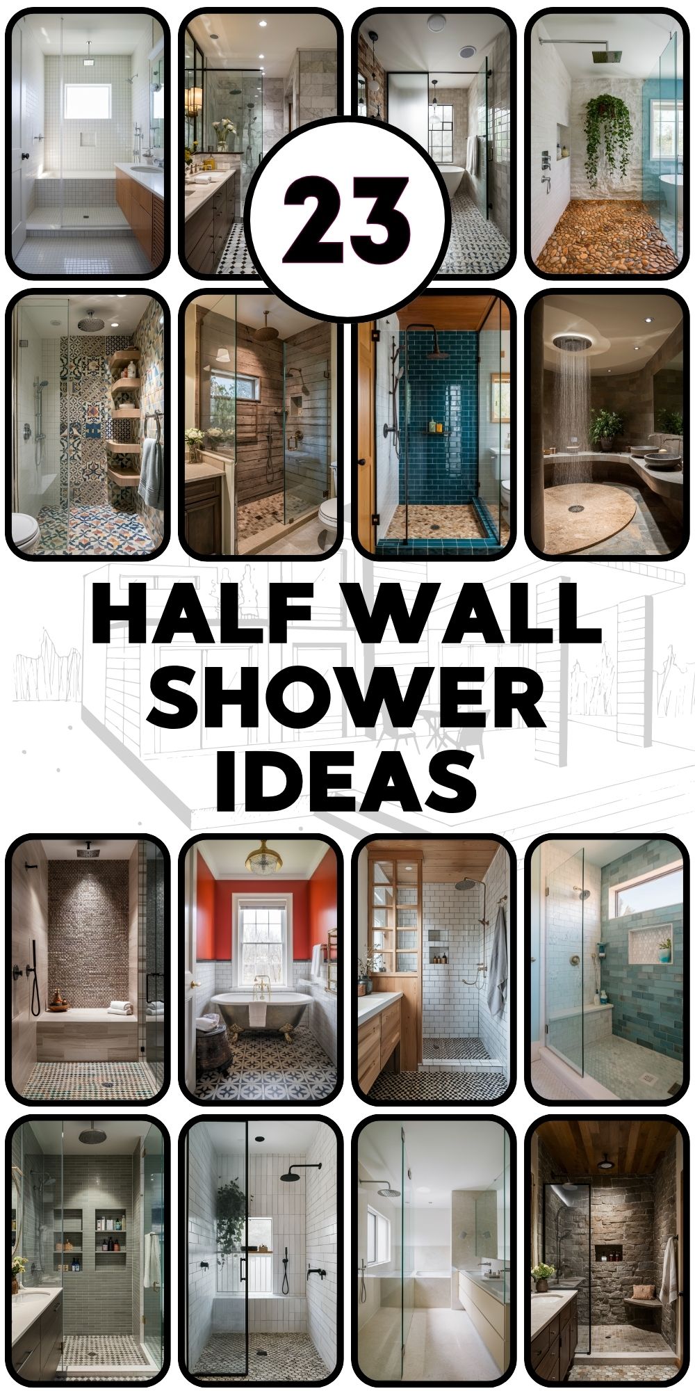 Half Wall Shower 46 Ideas: Elevating Your Bathroom Design