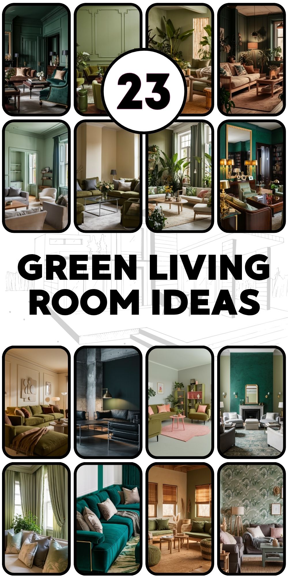 Green Living Room 23 Ideas: Transforming Your Space with Nature's Most Versatile Color