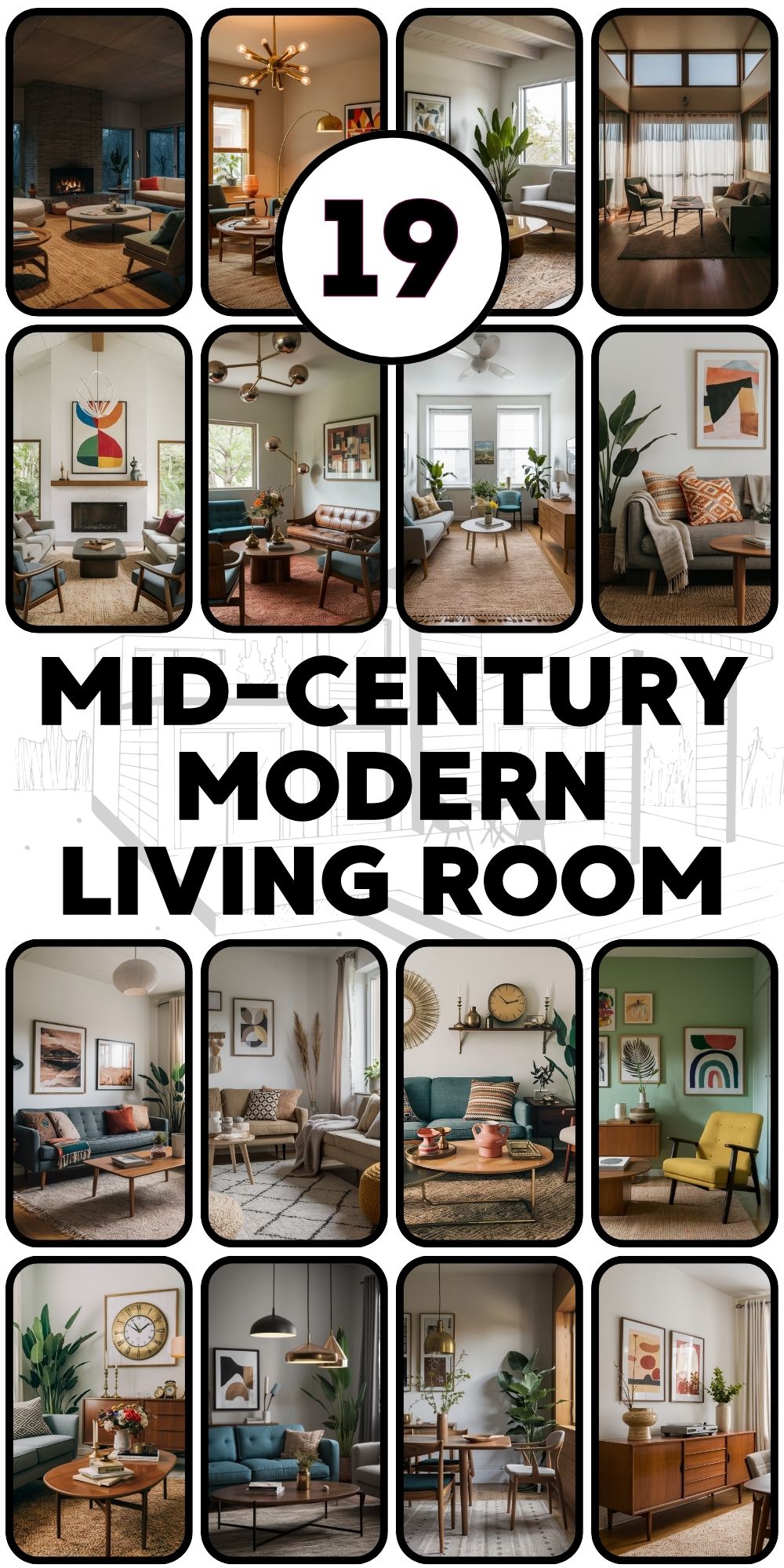 Mid-Century Modern Living Room: 19 Design Ideas and Inspiration