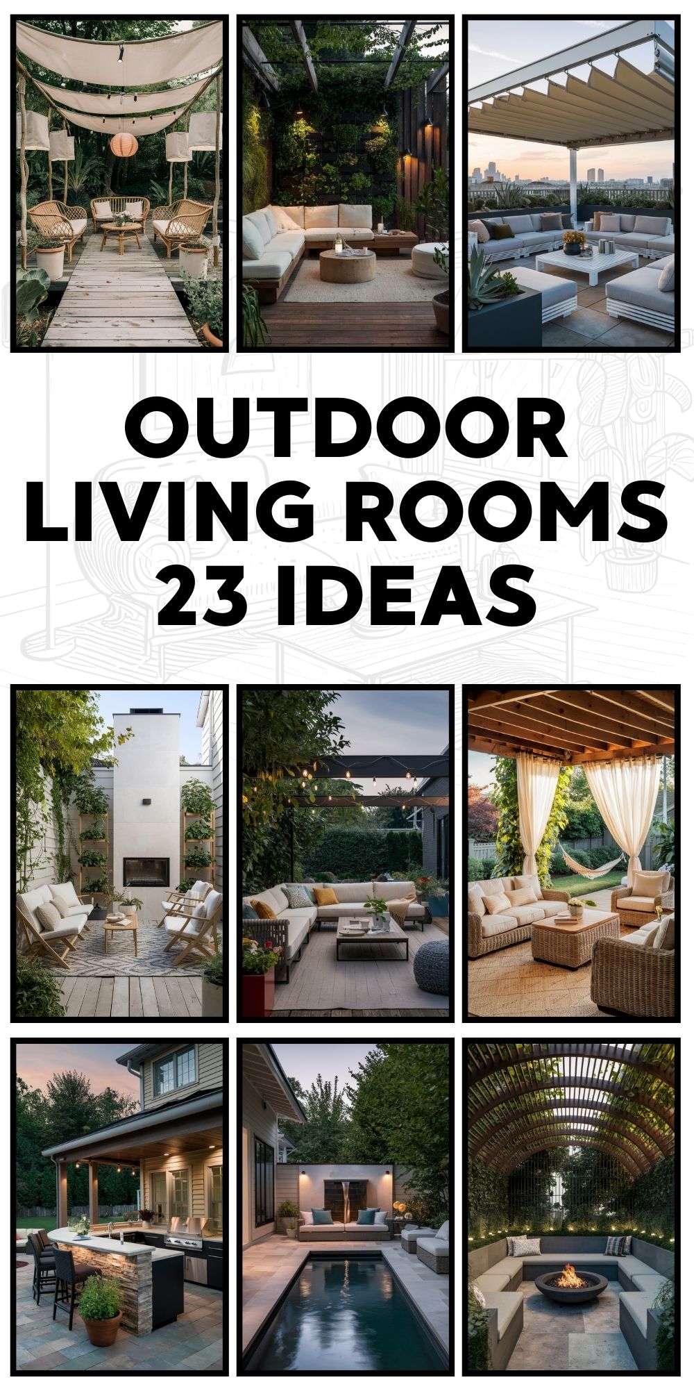 Outdoor Living Rooms: 23 Design Ideas to Elevate Your Space