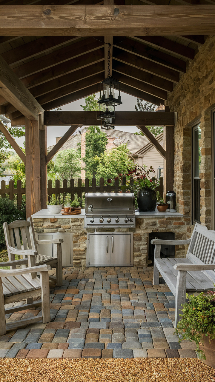 Outdoor BBQ Area in Garden 21 Ideas