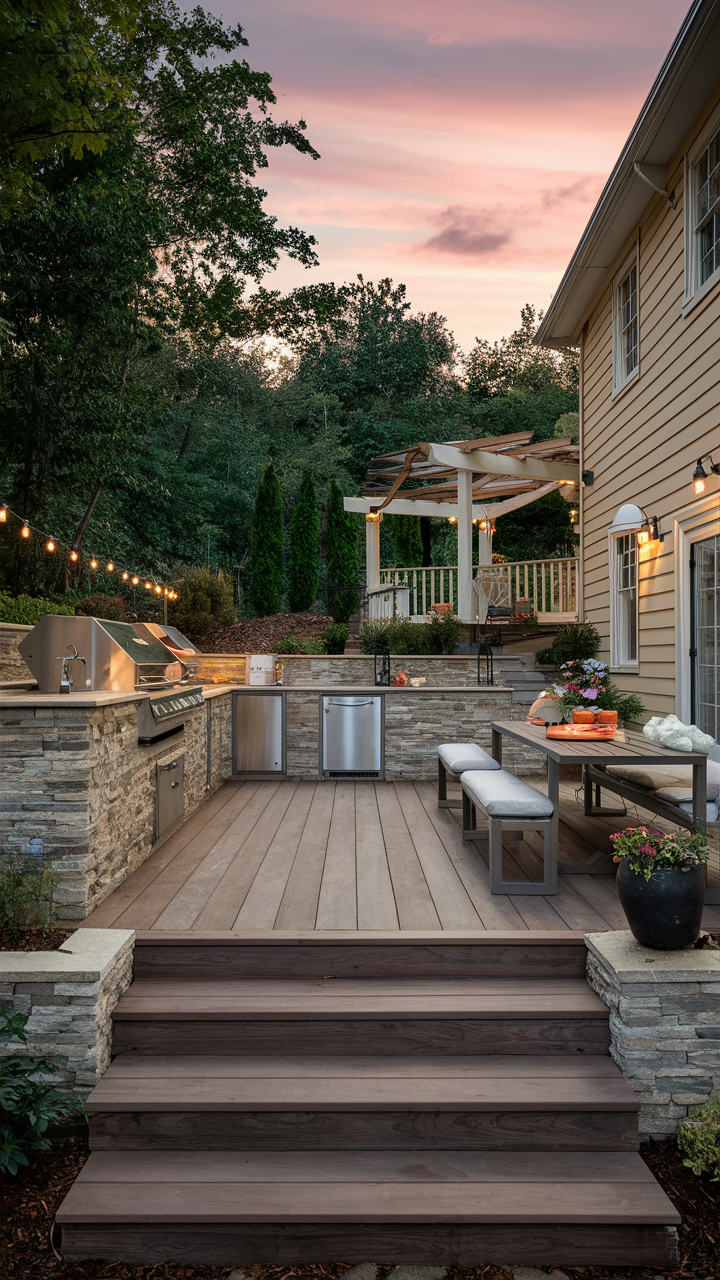 Outdoor BBQ Area in Garden 21 Ideas