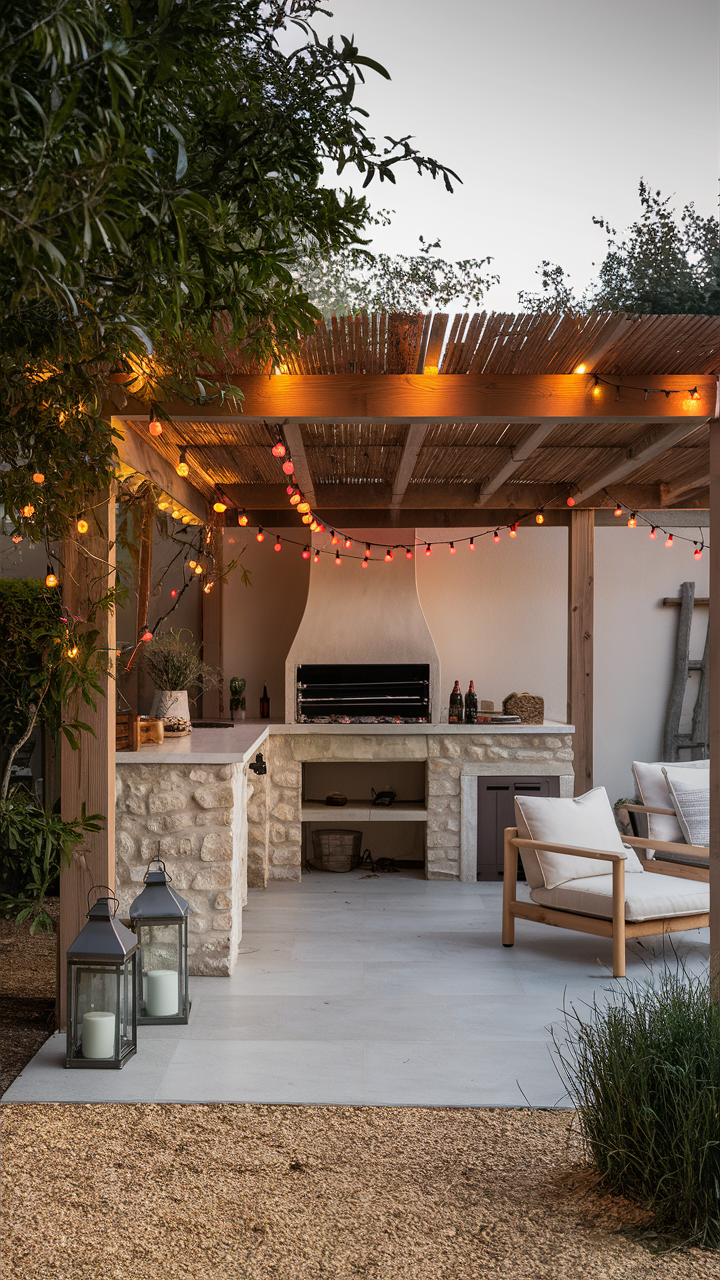 Outdoor BBQ Area in Garden 21 Ideas