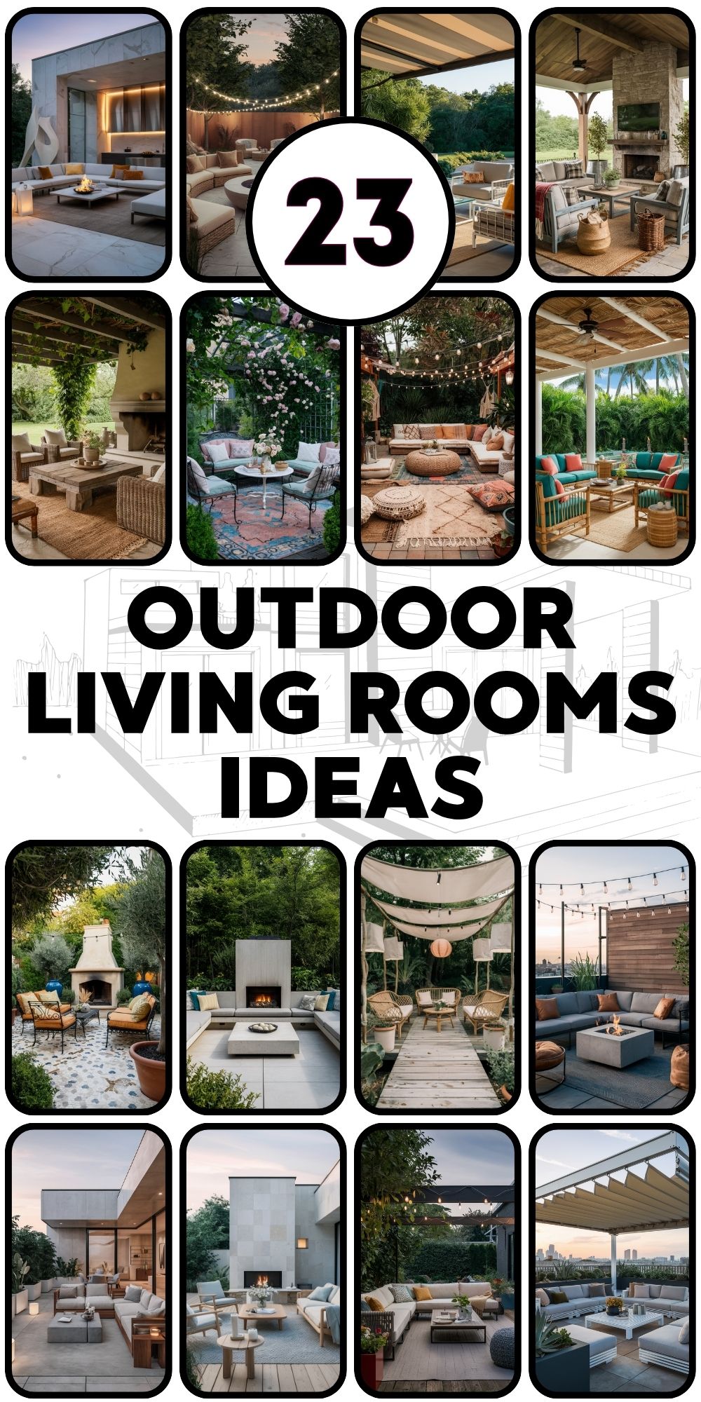 Outdoor Living Rooms: 23 Design Ideas to Elevate Your Space