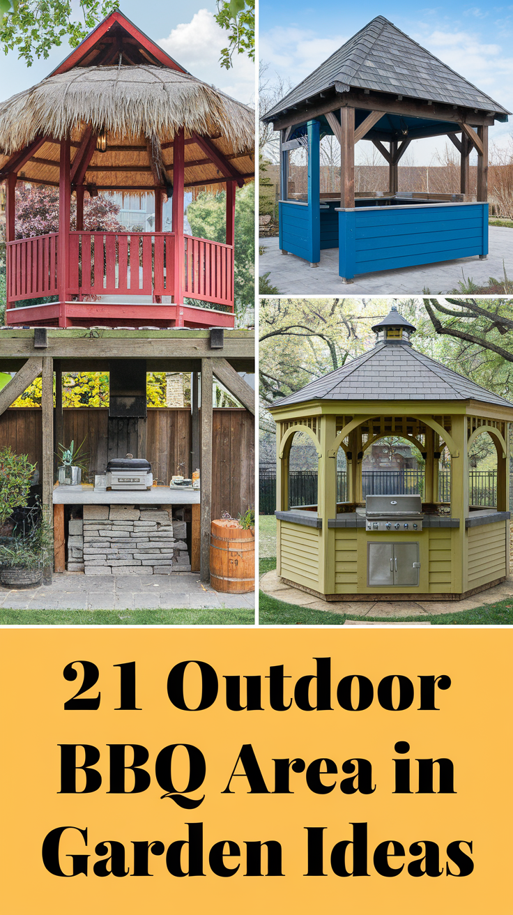 Outdoor BBQ Area in Garden 21 Ideas