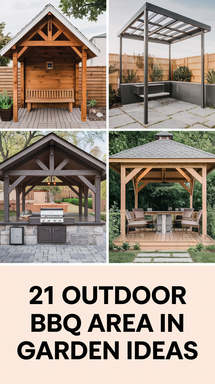 Outdoor BBQ Area in Garden 21 Ideas