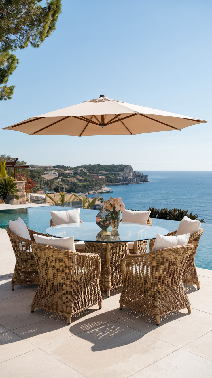 Outdoor Dining Set: Table, Chair, and Sofa