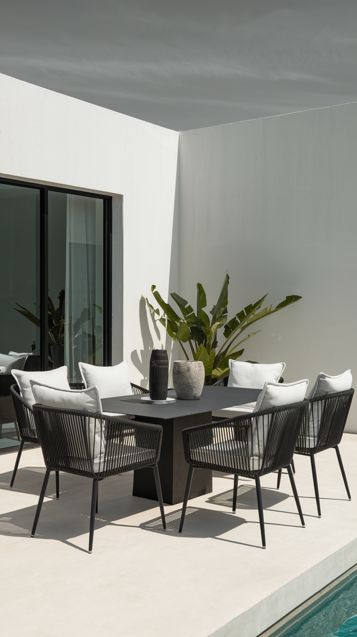 Outdoor Dining Set: Table, Chair, and Sofa