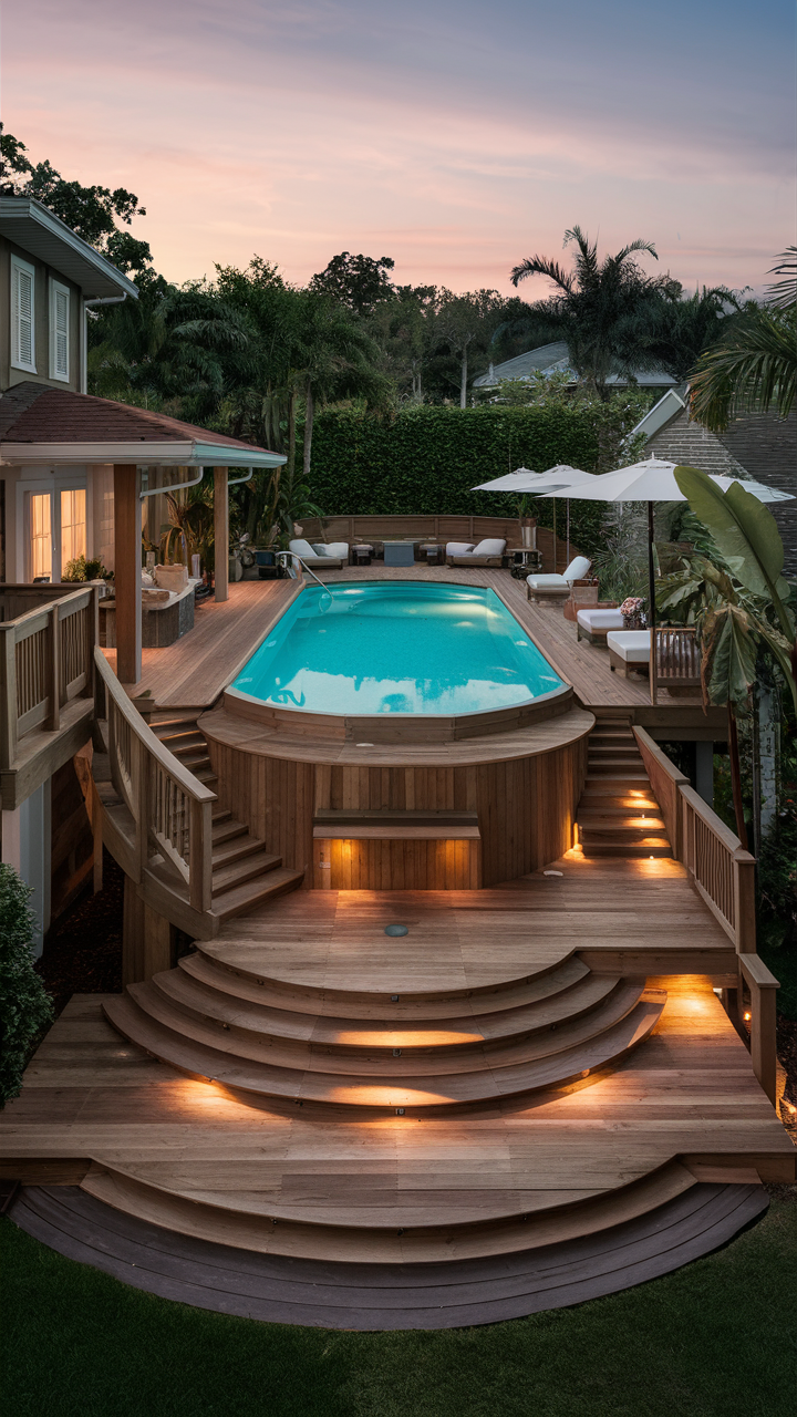 Deck 21 Ideas Above Ground Pools: Transform Your Backyard Oasis