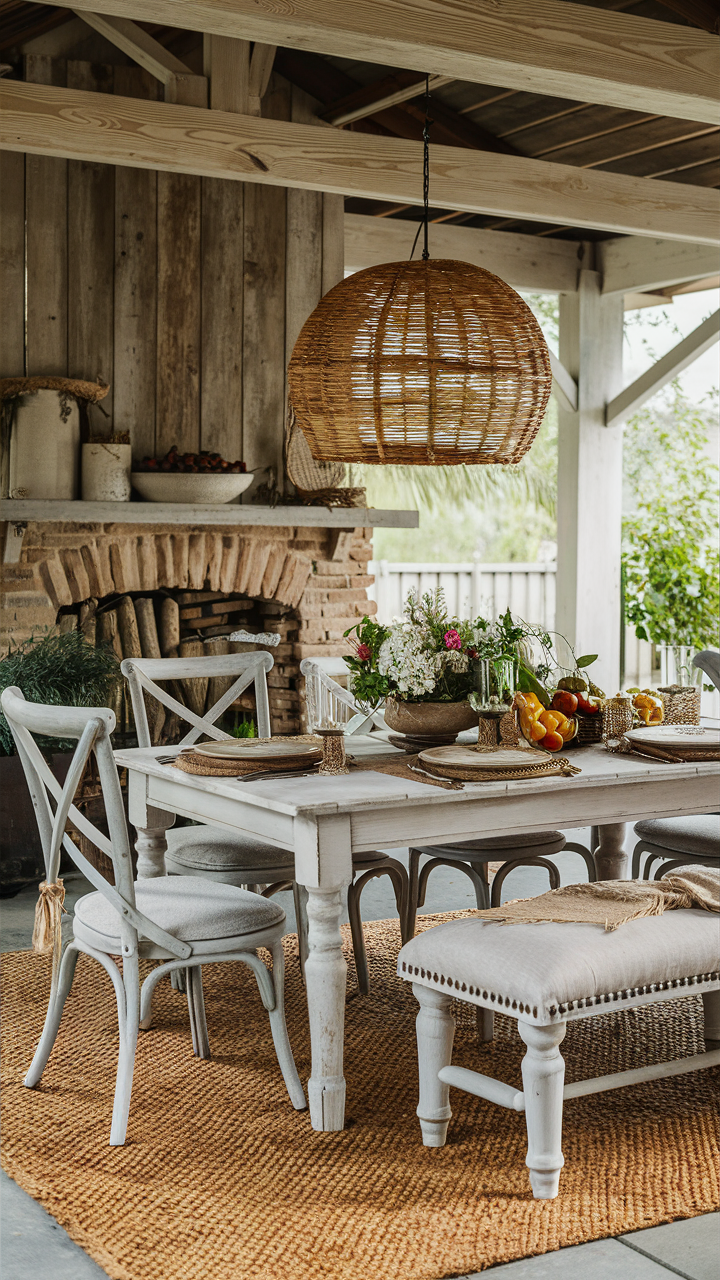 Outdoor Dining Set: Table, Chair, and Sofa