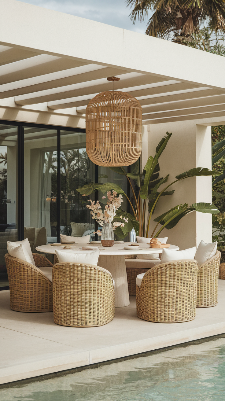 Outdoor Dining Set: Table, Chair, and Sofa