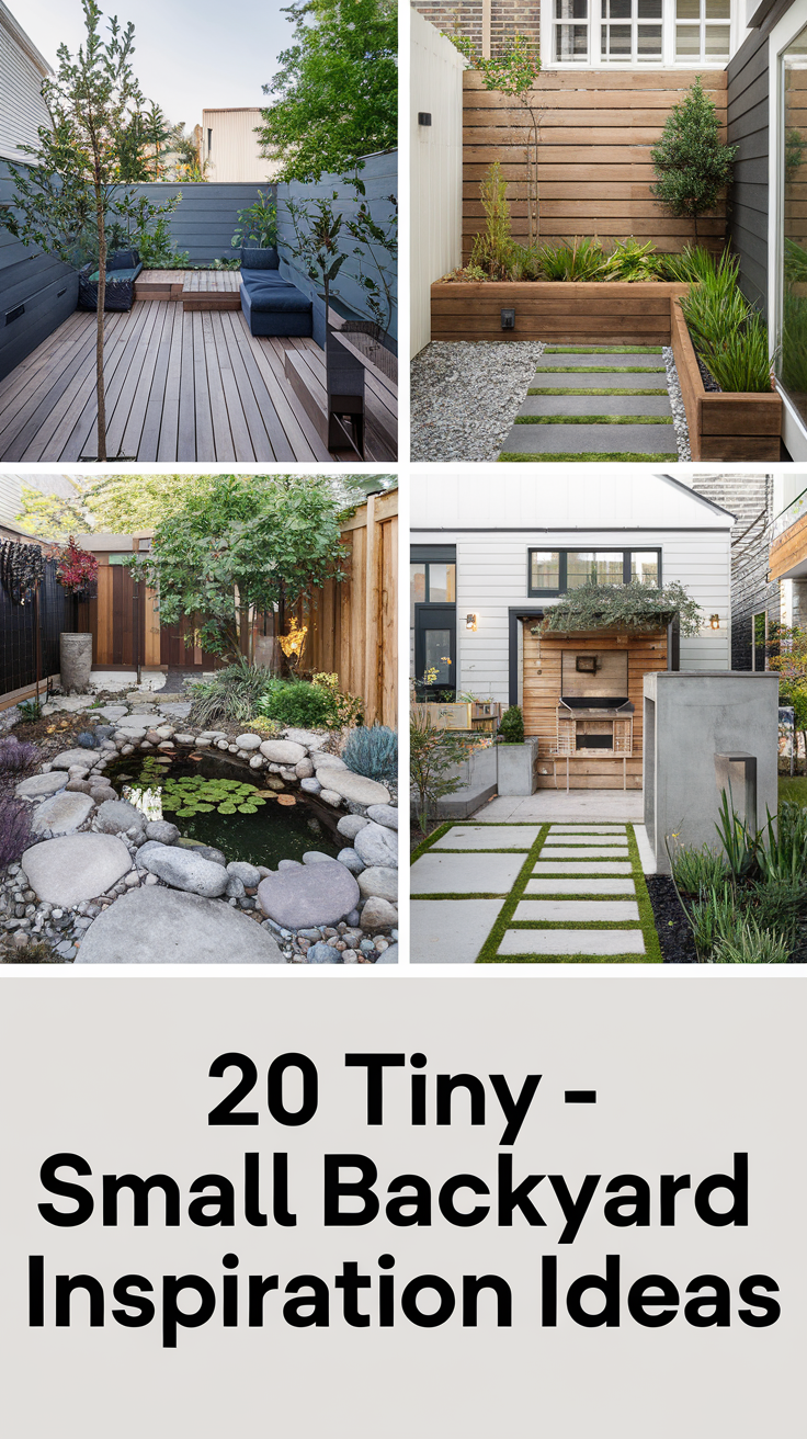 Tiny - Small Backyard Inspiration 20 Ideas