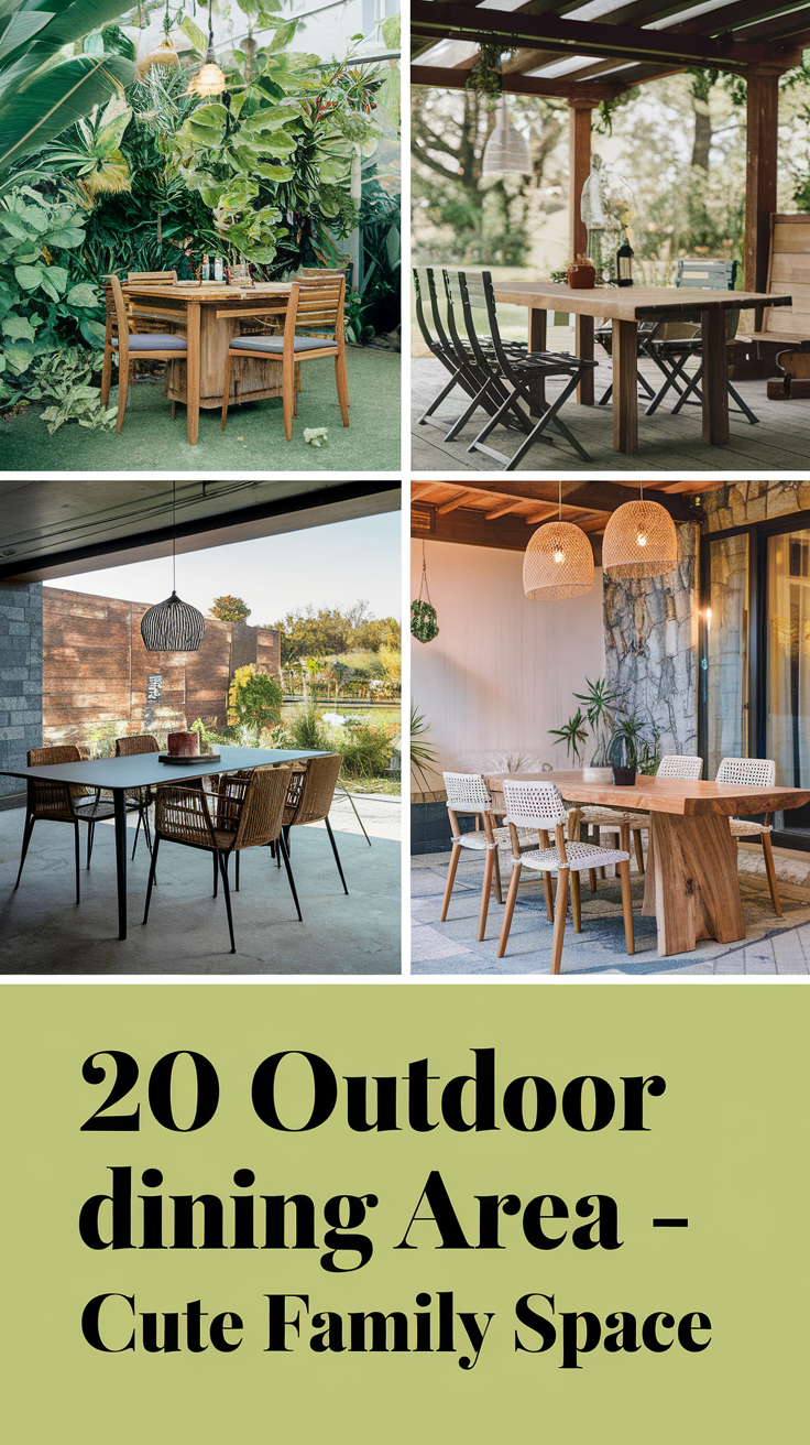 Outdoor Dining Area - Cute Family Space: 20 Design Ideas for Every Taste