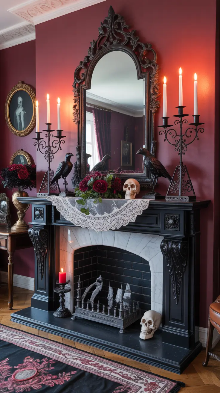 Halloween Mantle Ideas 2025: Stylish, Cute, Elegant & Gothic Inspiration