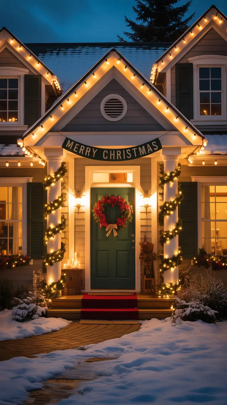 27 Christmas Lights on House Exterior Ideas 2025: Stylish Holiday Decorating Inspiration