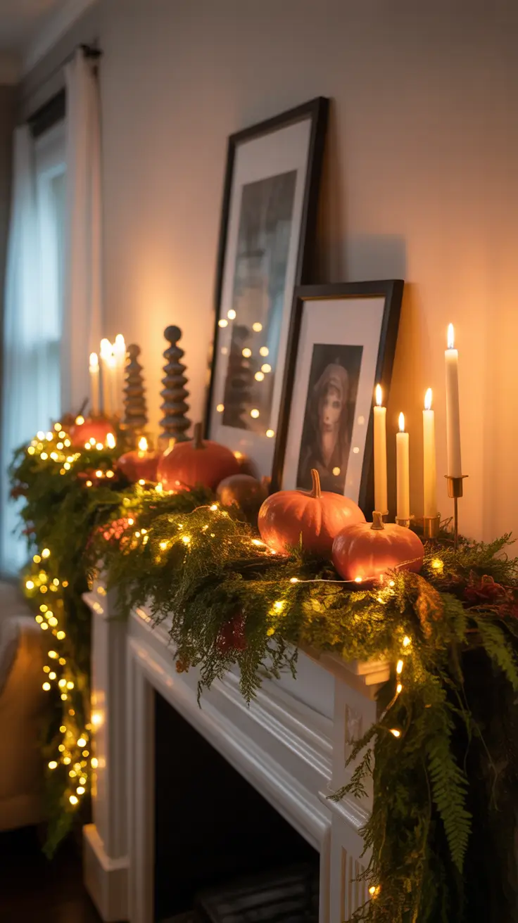 Halloween Mantle Ideas 2025: Stylish, Cute, Elegant & Gothic Inspiration
