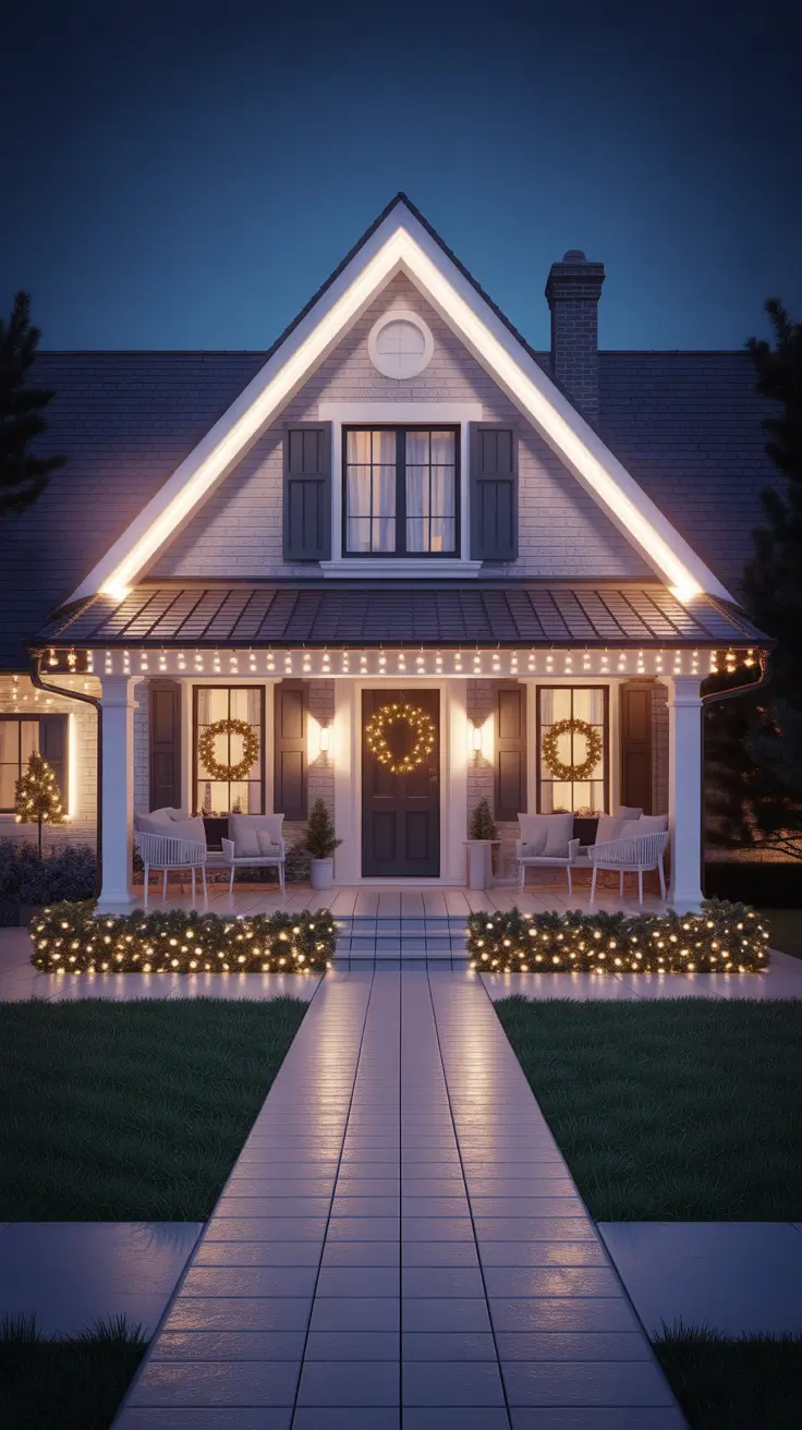 27 Christmas Lights on House Exterior Ideas 2025: Stylish Holiday Decorating Inspiration