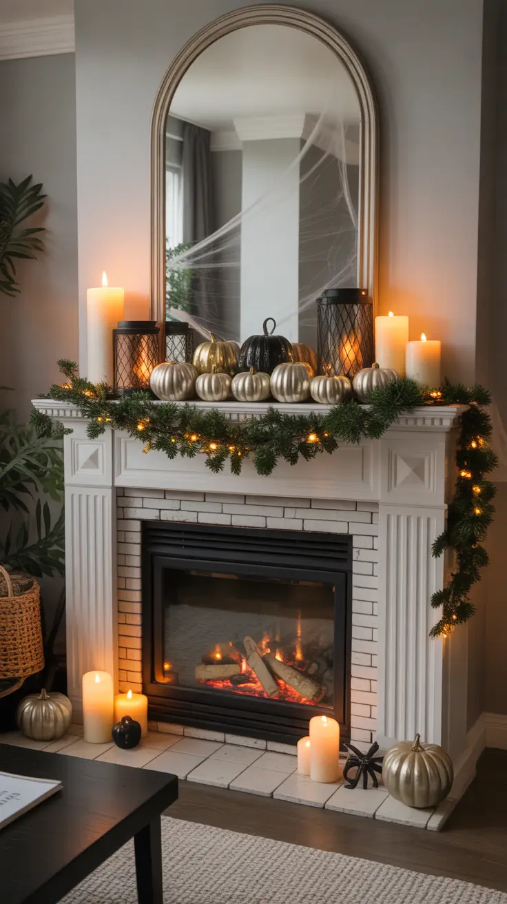 Halloween Mantle Ideas 2025: Stylish, Cute, Elegant & Gothic Inspiration