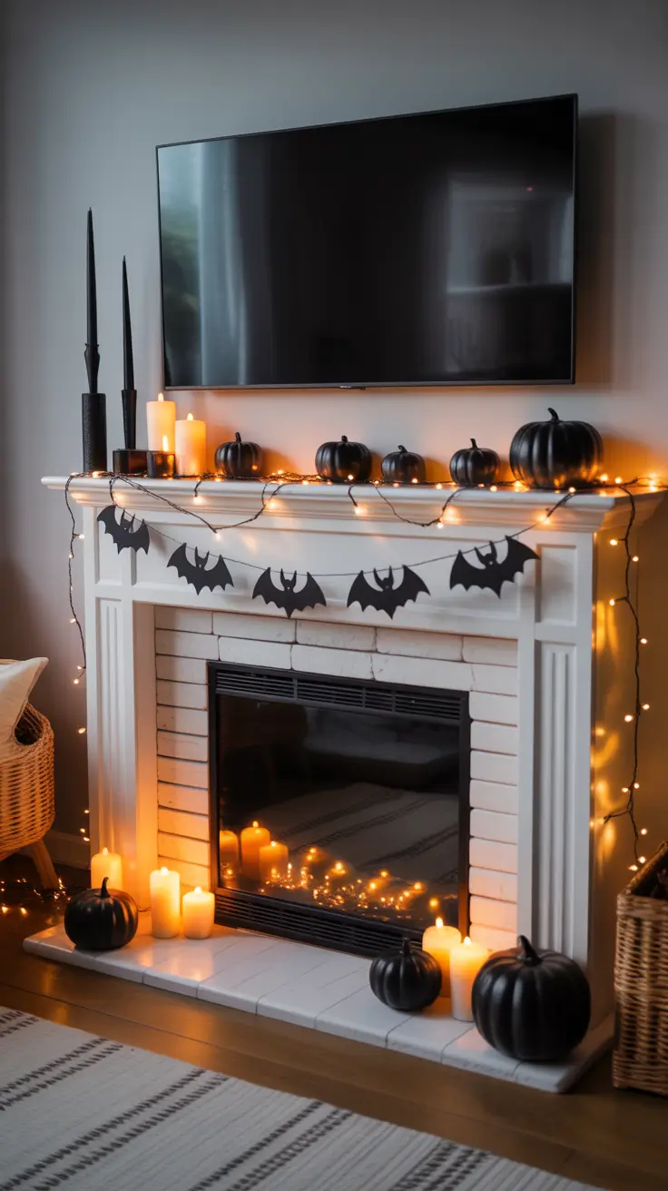 Halloween Mantle Ideas 2025: Stylish, Cute, Elegant & Gothic Inspiration
