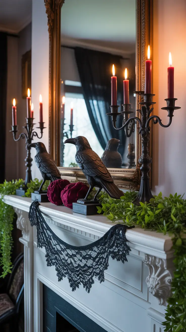 Halloween Mantle Ideas 2025: Stylish, Cute, Elegant & Gothic Inspiration