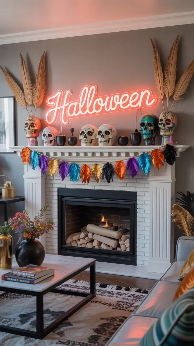 Halloween Mantle Ideas 2025: Stylish, Cute, Elegant & Gothic Inspiration