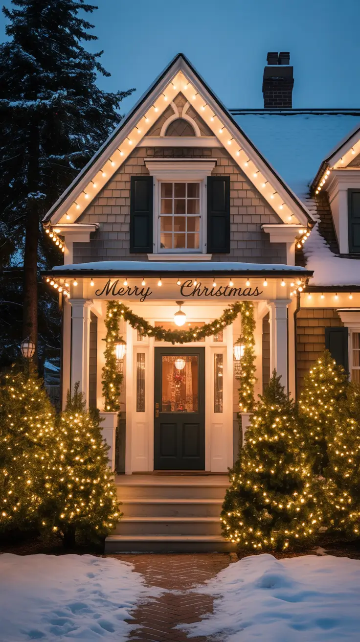 27 Christmas Lights on House Exterior Ideas 2025: Stylish Holiday Decorating Inspiration