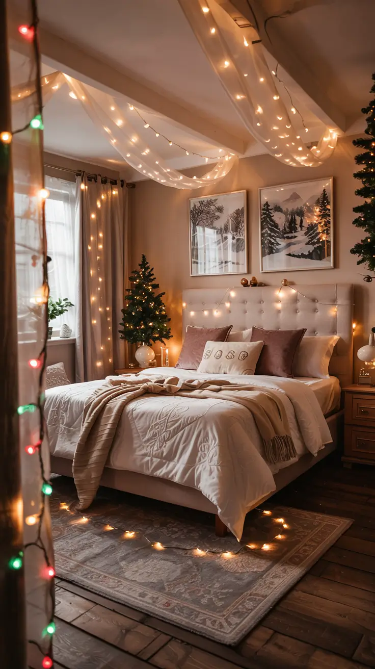 25 Christmas Lights in the Bedroom 2025: Creative and Aesthetic Ideas for Holiday Magic