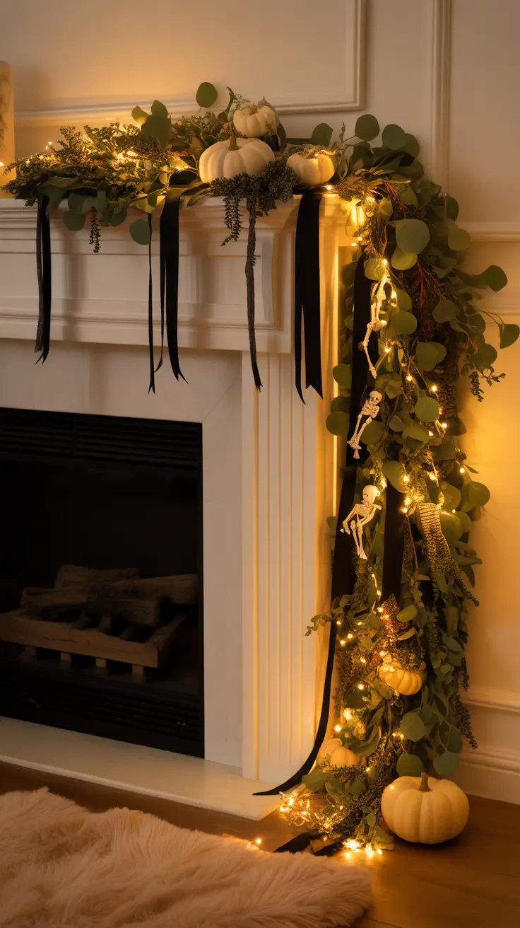 Halloween Mantle Ideas 2025: Stylish, Cute, Elegant & Gothic Inspiration