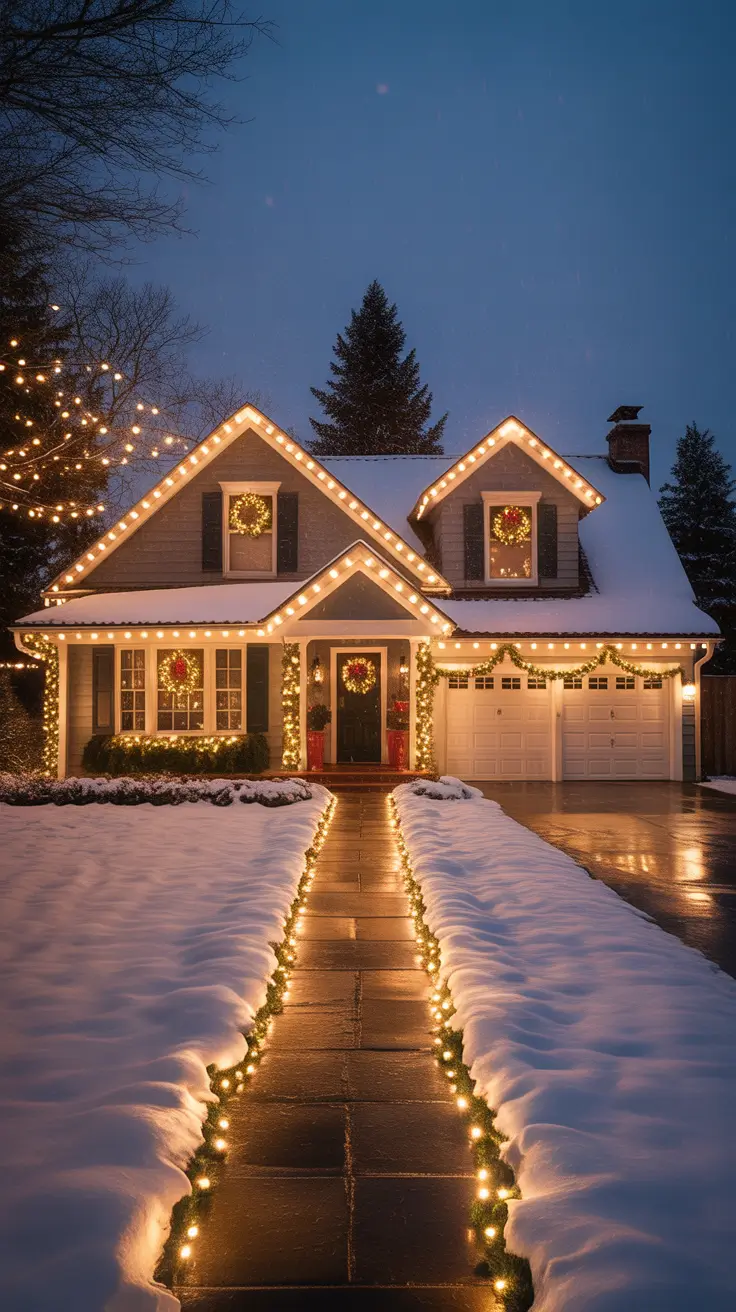 27 Christmas Lights on House Exterior Ideas 2025: Stylish Holiday Decorating Inspiration