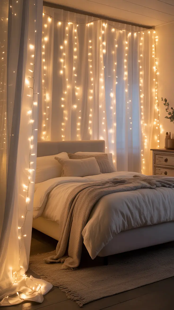 29 Christmas Lights in the Bedroom 2025: Creative and Aesthetic Ideas