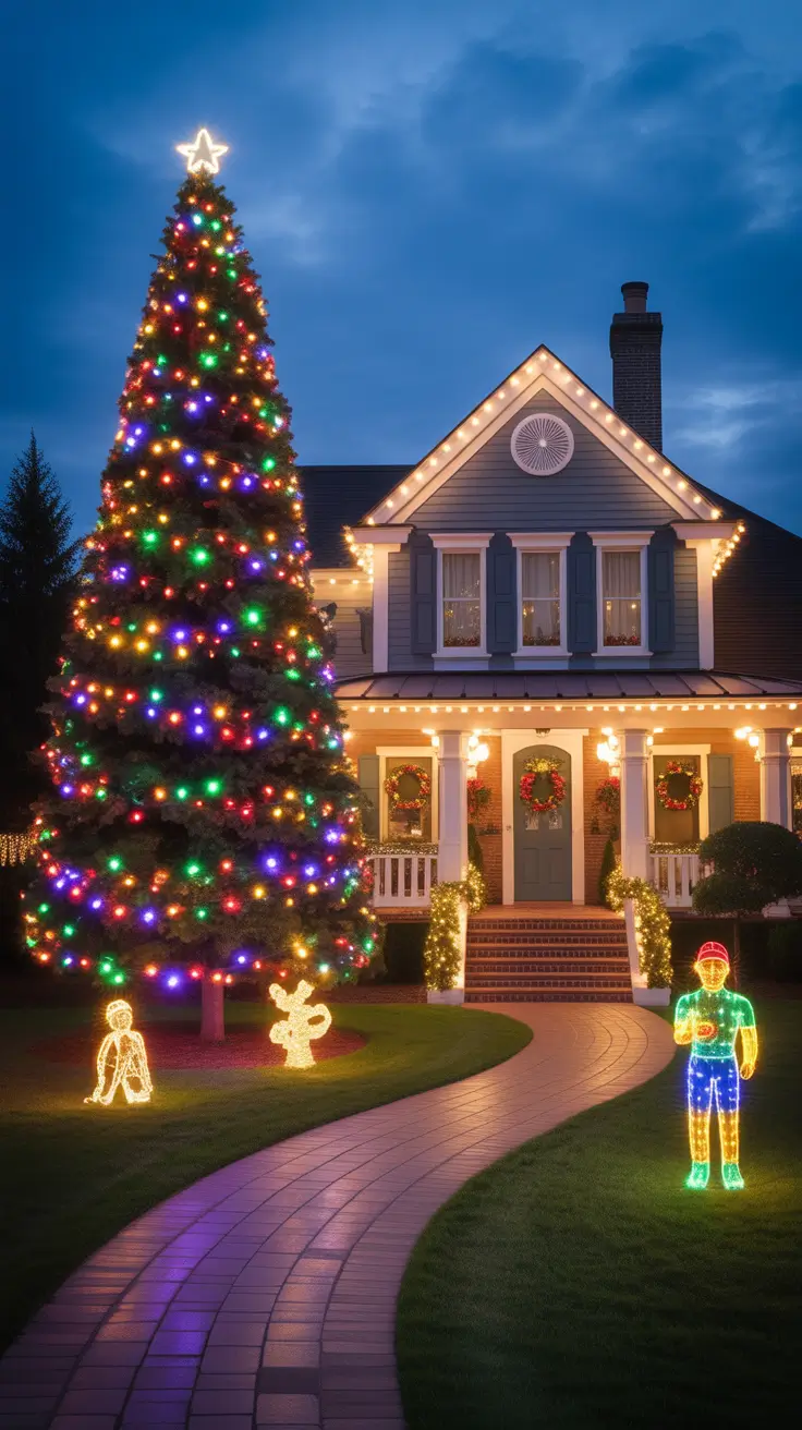 27 Christmas Lights on House Exterior Ideas 2025: Stylish Holiday Decorating Inspiration