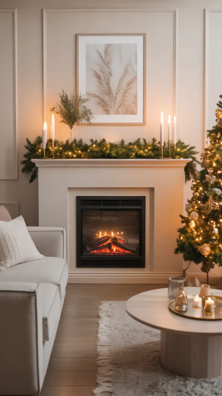29 Christmas Fireplace Decor Ideas 2025: Elegant Mantel Decorating & Cozy Living Room Inspirations