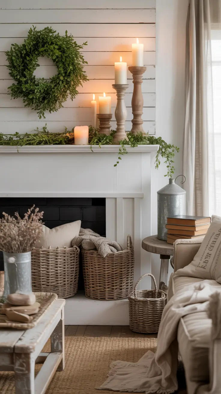 29 Christmas Fireplace Decor Ideas 2025: Elegant Mantel Decorating & Cozy Living Room Inspirations