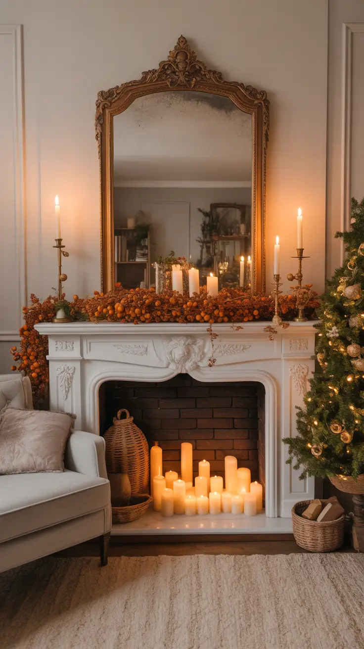 29 Christmas Fireplace Decor Ideas 2025: Elegant Mantel Decorating & Cozy Living Room Inspirations