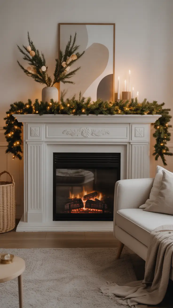 29 Christmas Fireplace Decor Ideas 2025: Elegant Mantel Decorating & Cozy Living Room Inspirations