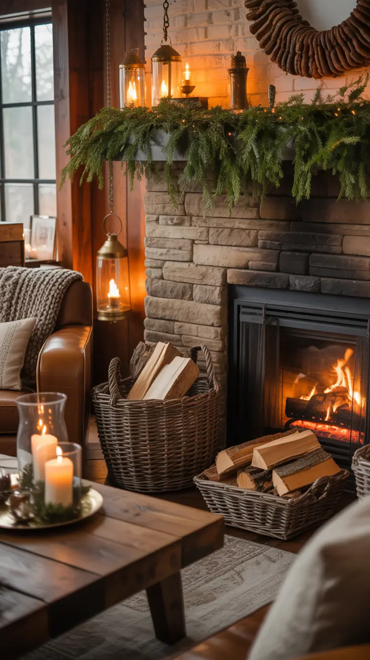 29 Christmas Fireplace Decor Ideas 2025: Elegant Mantel Decorating & Cozy Living Room Inspirations