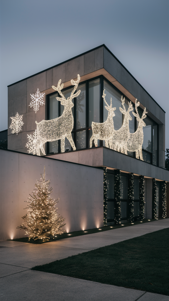 21 Outdoor Christmas Lights Ideas for Houses: Classic, Modern ...