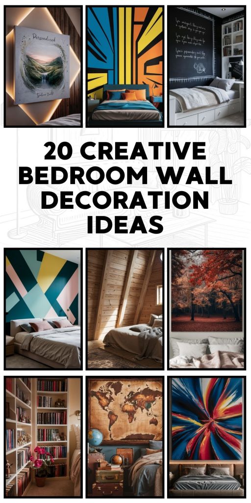 20 Creative Bedroom Wall Decoration Ideas DIY, Inspiration, Canvas