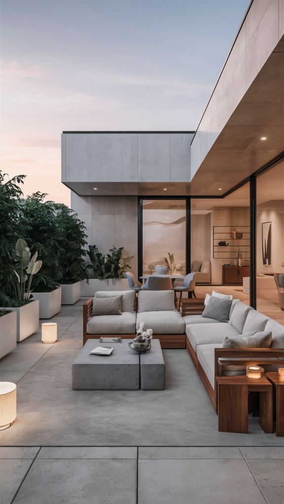 Thumbnail for Modern Minimalist Outdoor Living Room And Pool